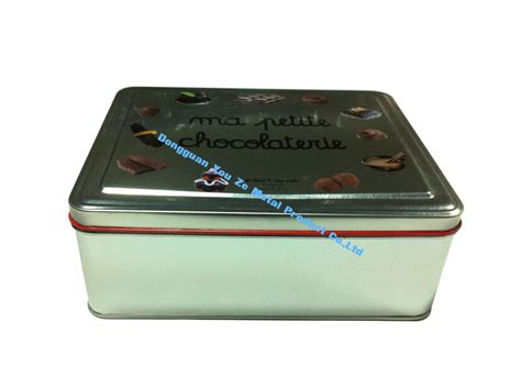 slider lid metal chocolate box|Mini Chocolate tin box with rectangular sliding lid.